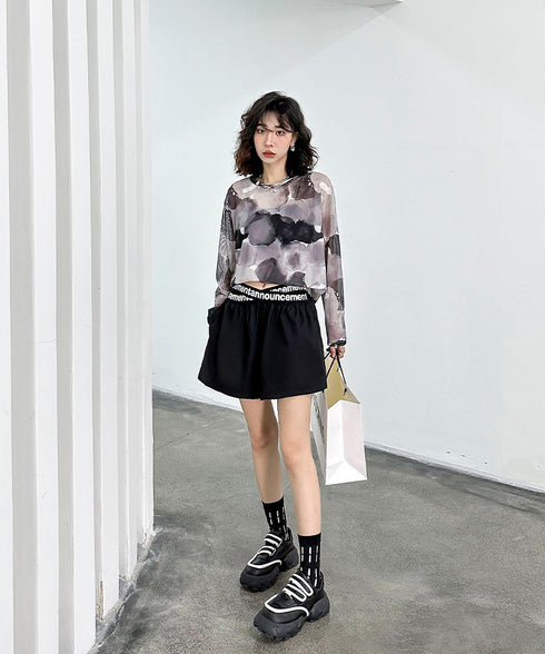 Cross Line Waist Shorts